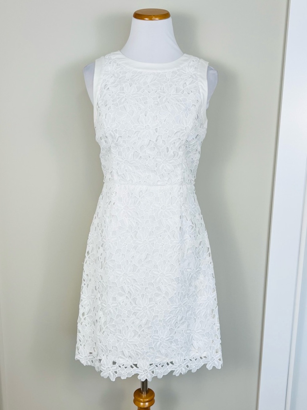 kate spade White Floral Lace Sleeveless Mini Dress